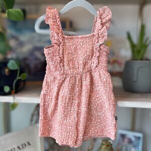 Modern Moments by Gerber Toddler Girl Smocked Floral Romper Ruffles Size 2T